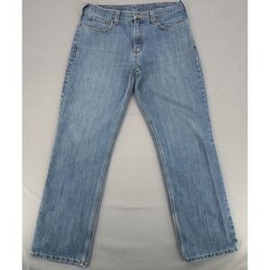 Carhartt Relaxed Fit Jeans Men's 36x32 Blue Straight Leg Workwear Denim